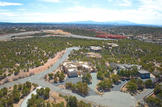 570 Via Arista, Santa Fe, NM 87506 - birds eye view of property featuring a mountain view