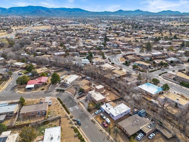 2606 Alamosa Dr, Santa Fe, NM 87505 - birds eye view of property with a mountain view and a residential view