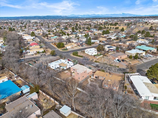 2606 Alamosa Dr, Santa Fe, NM 87505 - bird's eye view featuring a residential view and a mountain view