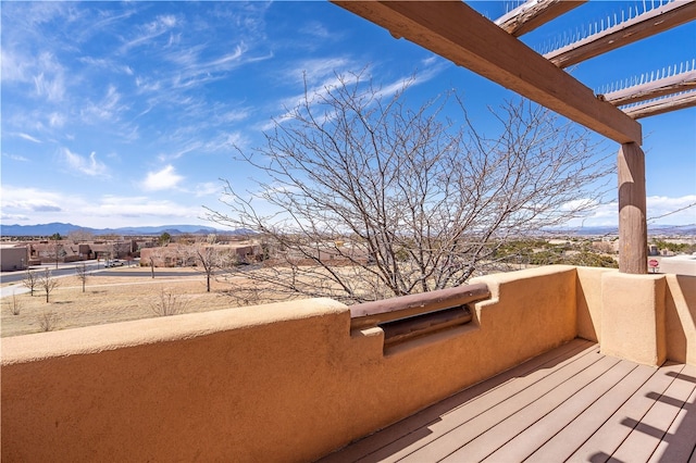 9 E Saddleback Mesa, Santa Fe, NM 87508 - balcony featuring a mountain view