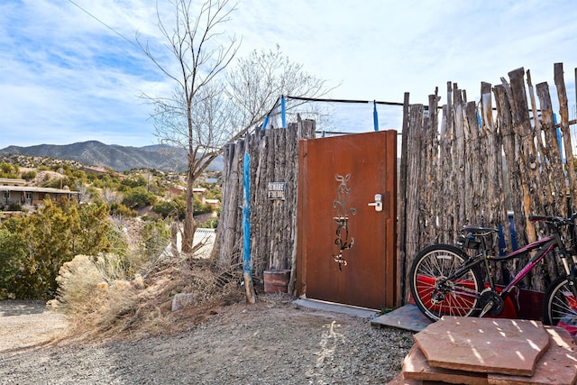 75A Camino Chupadero, Santa Fe, NM 87506 - view of outbuilding featuring a mountain view