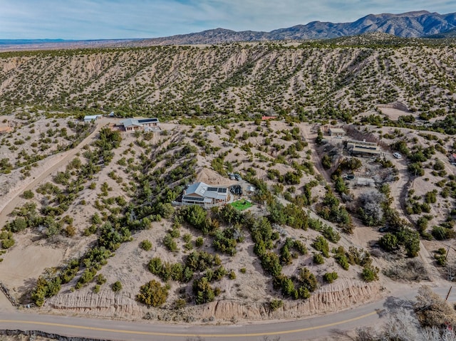 75A Camino Chupadero, Santa Fe, NM 87506 - drone / aerial view featuring a mountain view