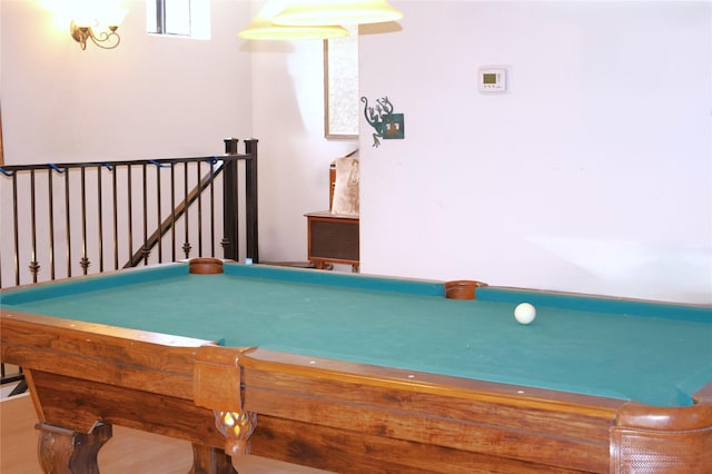 rec room with billiards