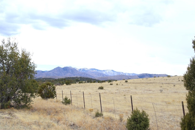 property view of mountains with a rural view