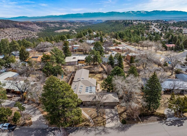 126 Andanada, Los Alamos, NM 87544 - birds eye view of property featuring a mountain view