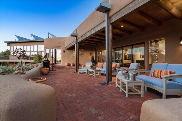 6 Overlook Rd, Santa Fe, NM 87505 - view of patio featuring outdoor lounge area
