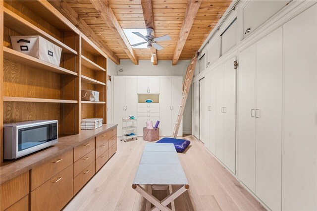 6 Overlook Rd, Santa Fe, NM 87505 - interior space with a skylight and a ceiling fan