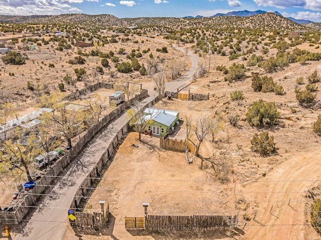 3112 Nm 14, Cerrillos, NM 87010 - drone / aerial view featuring a rural view, a mountain view, and view of desert