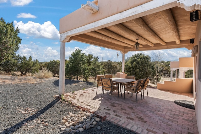 view of patio with outdoor dining space