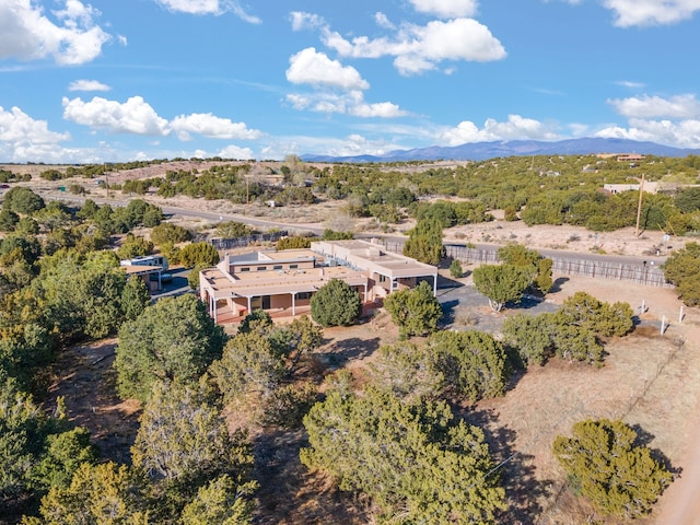 aerial view featuring a mountain view