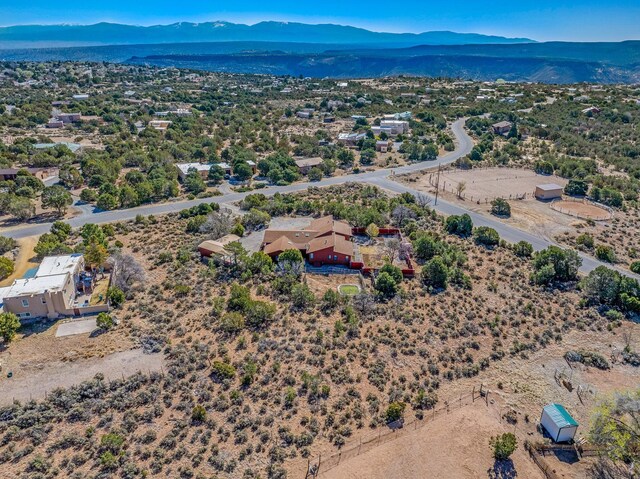 bird's eye view with a mountain view