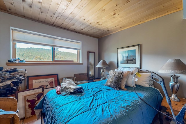 387 County Road B64, Pecos, NM 87552 - bedroom with wood ceiling