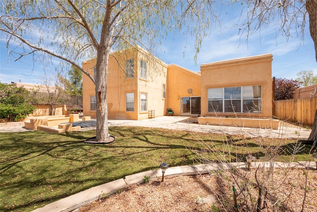 7496 Sagebrush Rd, Santa Fe, NM 87507 - view of yard with a fenced backyard and a patio area