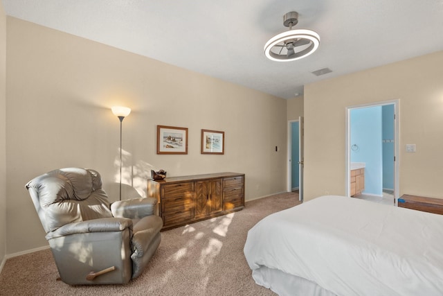 10335 Dunbar St NW, Albuquerque, NM 87114 - bedroom with ensuite bath, carpet flooring, visible vents, and baseboards