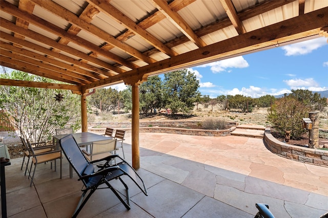 view of patio with outdoor dining space