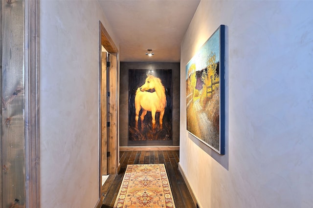 hall featuring hardwood / wood-style flooring