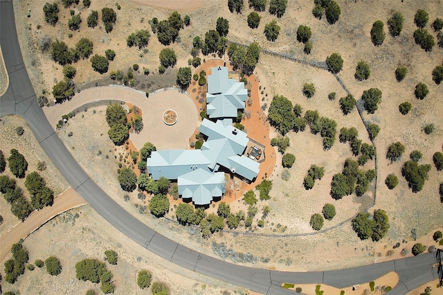 aerial view with a rural view and view of desert