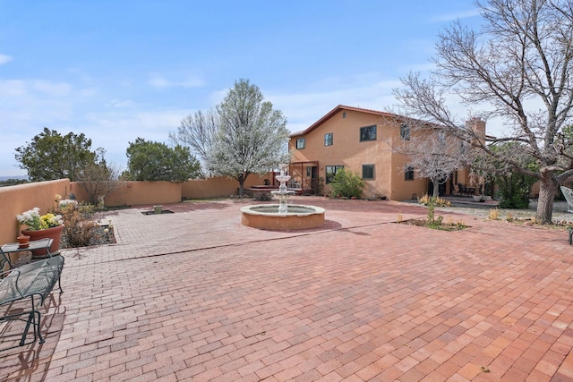 11 Sierra Lejana, Santa Fe, NM 87508 - view of patio with a fenced backyard