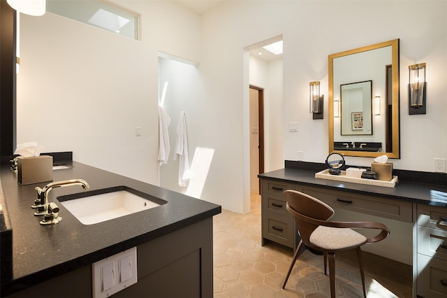6 El Nido Ln, Santa Fe, NM 87506 - bathroom featuring tile patterned flooring and a sink