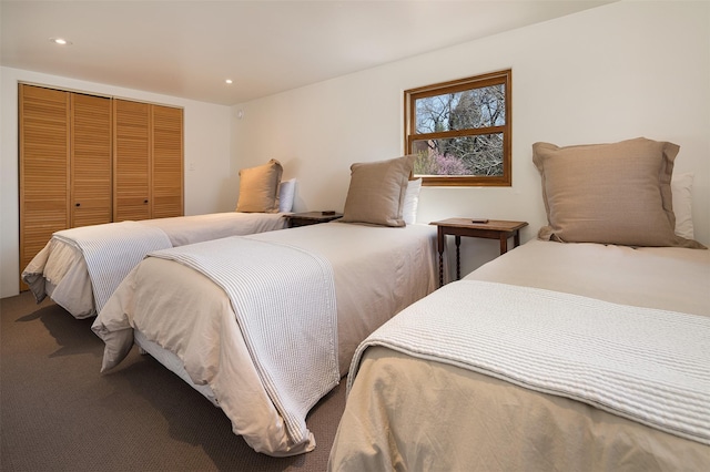 6 El Nido Ln, Santa Fe, NM 87506 - carpeted bedroom with recessed lighting and a closet