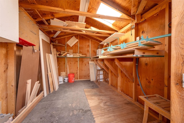 view of storage area