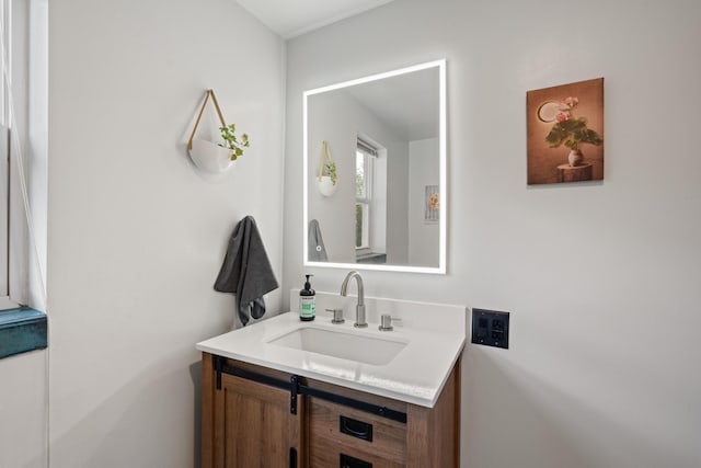 7689 Old Santa Fe Trl Unit C, Santa Fe, NM 87505 - bathroom with vanity