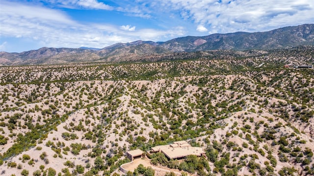 bird's eye view featuring view of desert and a mountain view