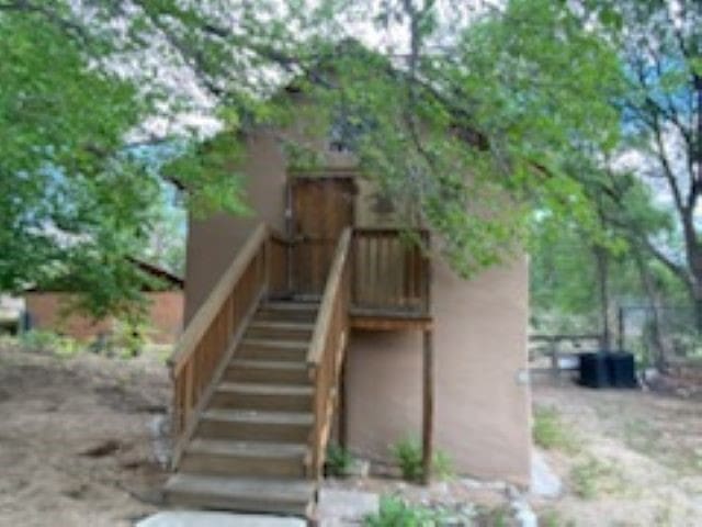 exterior space with stairs