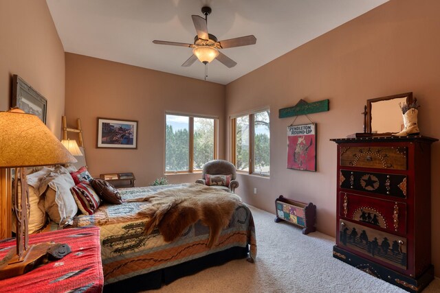 21 Canada Vista Dr, Sandia Park, NM 87047 - carpeted bedroom with a ceiling fan