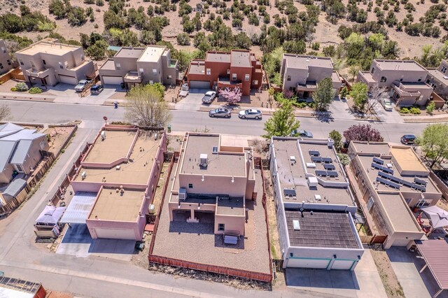 aerial view with a residential view