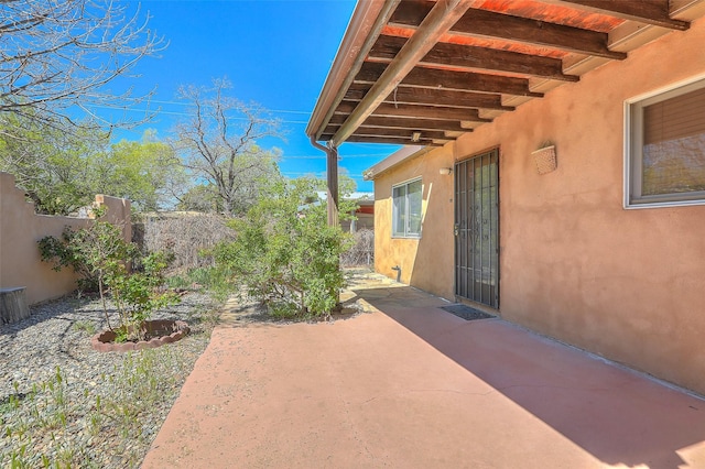 view of patio / terrace with fence