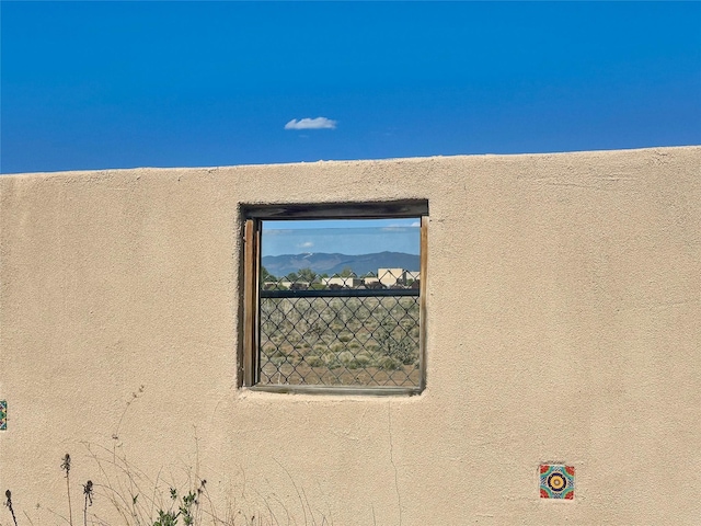 details featuring stucco siding