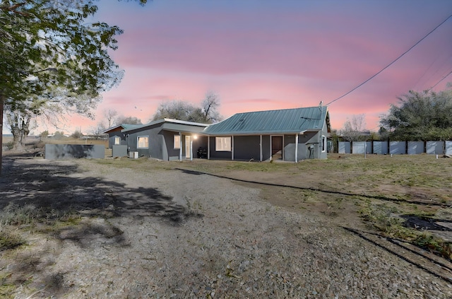 54 County Road B40A, Ribera, NM 87560 - view of front facade with metal roof