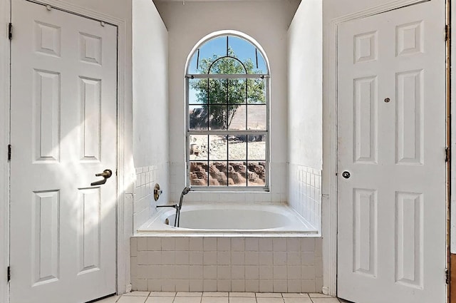 8228 Fairmont Dr NW, Albuquerque, NM 87120 - full bath featuring tile patterned floors and a garden tub