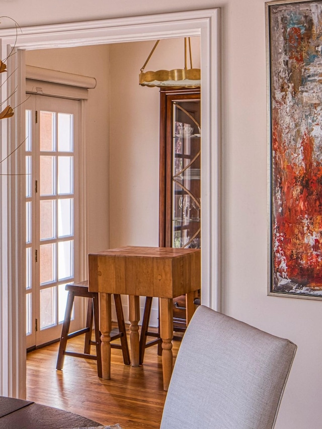 511 Armijo Unit C, Santa Fe, NM 87501 - dining space featuring wood finished floors