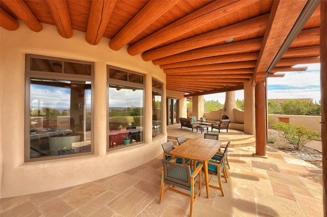 view of patio with fence