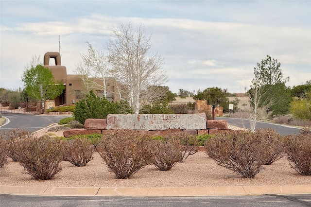 view of community sign