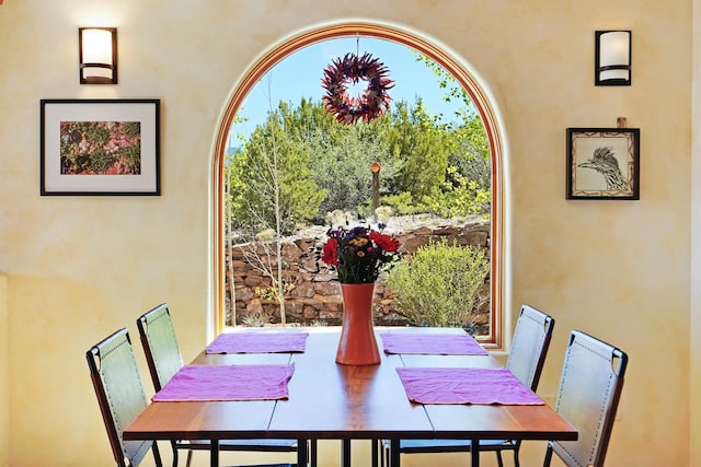 view of dining space