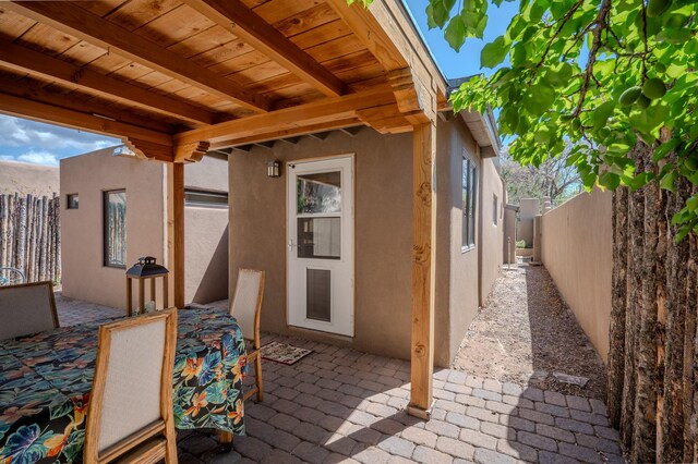 246 Maynard St, Santa Fe, NM 87501 - view of patio with a fenced backyard