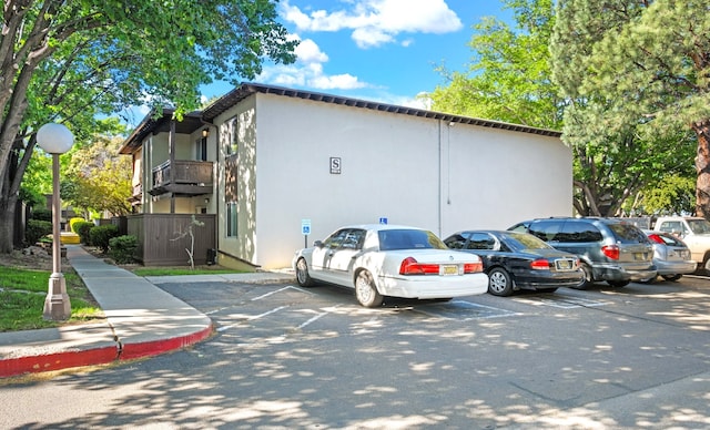view of uncovered parking lot