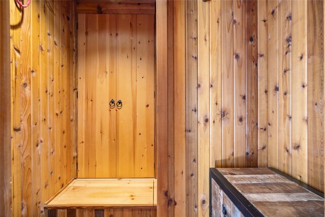 view of sauna
