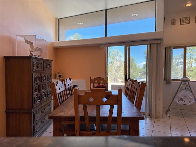 4621 Esperanza, Los Alamos, NM 87544 - dining area featuring recessed lighting and light tile patterned floors
