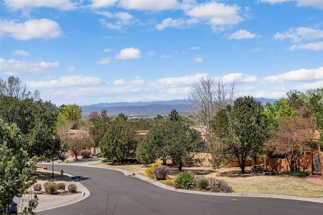 3101 Old Pecos Trl Unit 627, Santa Fe, NM 87505 - view of road featuring curbs and a mountain view