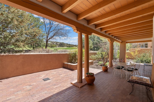 3101 Old Pecos Trl Unit 627, Santa Fe, NM 87505 - view of patio featuring fence