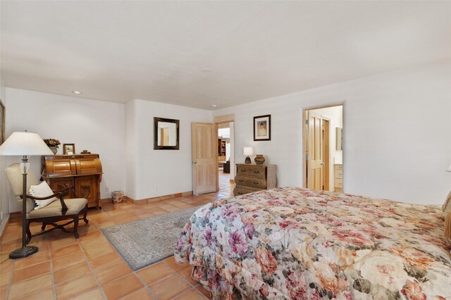 3101 Old Pecos Trl Unit 627, Santa Fe, NM 87505 - bedroom featuring light tile patterned flooring and recessed lighting