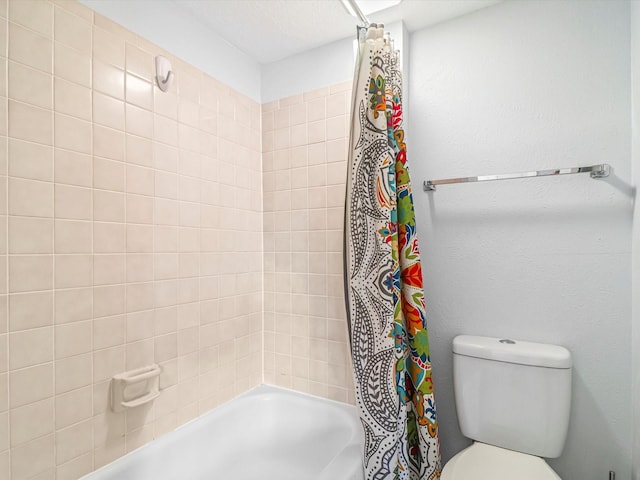 505 Oppenheimer Dr Unit 1304, Los Alamos, NM 87544 - bathroom with toilet and shower / tub combo with curtain