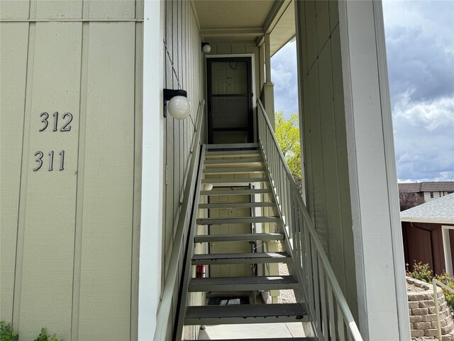 view of stairs