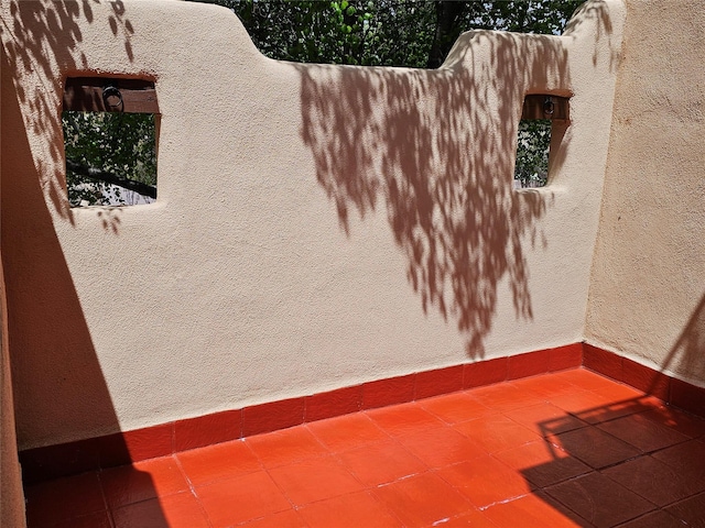 exterior space with stucco siding