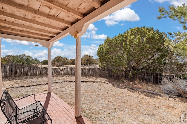 view of patio / terrace featuring a fenced backyard