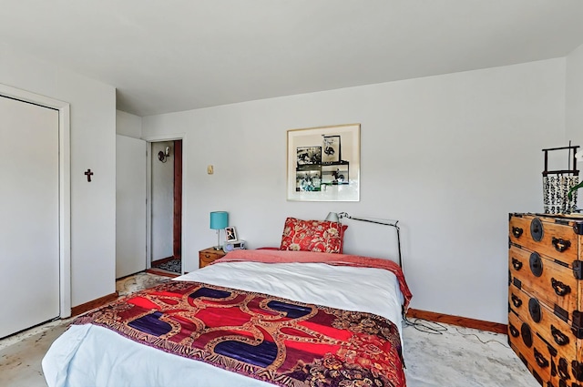 bedroom with baseboards